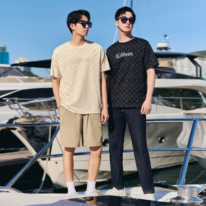 【纯棉】卡宾新疆长绒棉短袖T恤男夏季