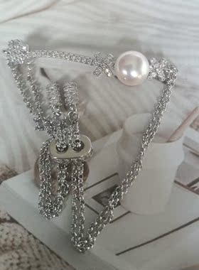 可调节手链微镶锆石天然淡水珍珠