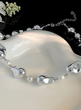 巴洛克串珠锁骨链，冷淡风百搭精