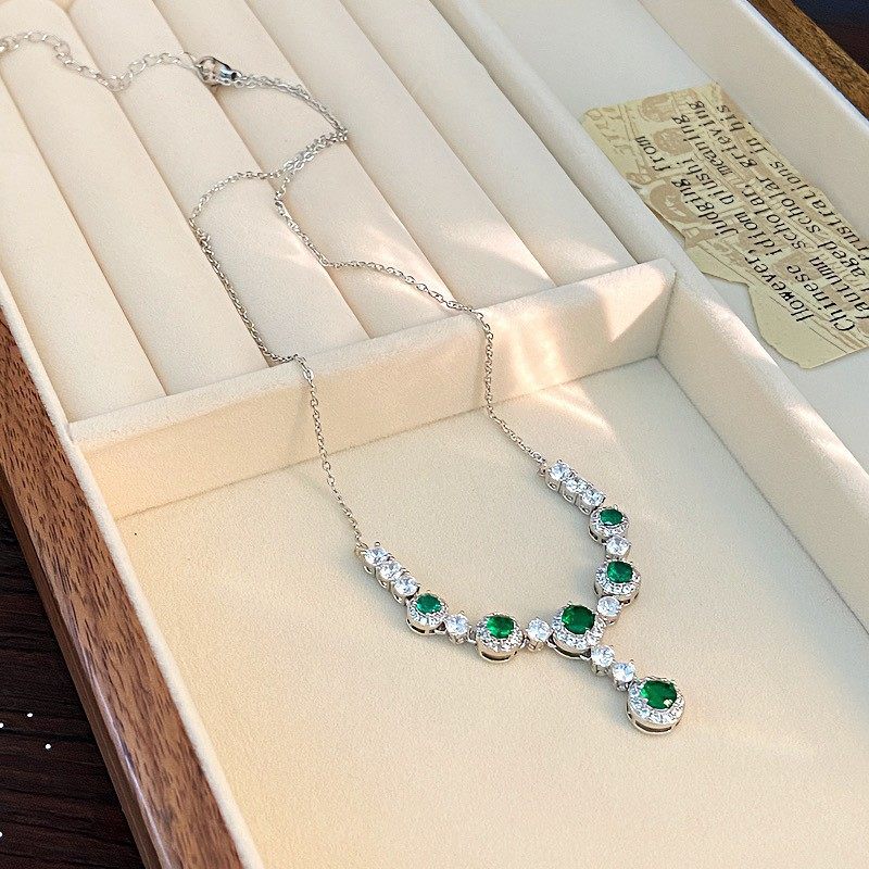 欧美时尚宫廷风奢华锆石长项链轻奢精致锁骨链女气质高级感项饰,淘宝优惠券,粉丝福利购,淘宝优惠卷