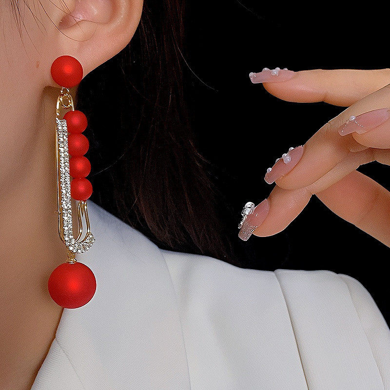 s925银针夸张设计珍珠长款耳坠时尚网红耳环厂家批发新娘耳饰流苏,淘宝优惠券,粉丝福利购,淘宝优惠卷