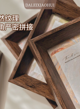 美甲木质复古展示相框 简约打版作品色板展示盒拍照背景相框网红