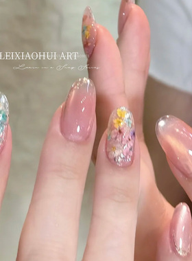 美甲油画干花 春季新款网红立体混装五瓣花diy指甲素材小碎花装饰