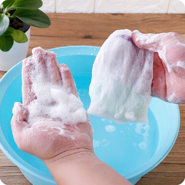 2021 1/5pcs/lot bathe cleaning gloves Hanging Nylon Soap - 图0