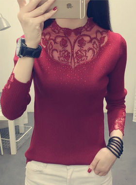 Woman Sweaters Chandails Knitwear Slim T-shirt Women's Fall