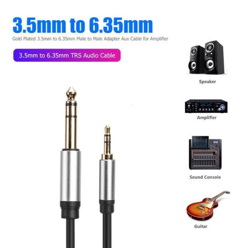 6.35 to 3.5, 6.35mm 1/4 inch to 3.5mm 1/8 inch Audio Stereo - 图0