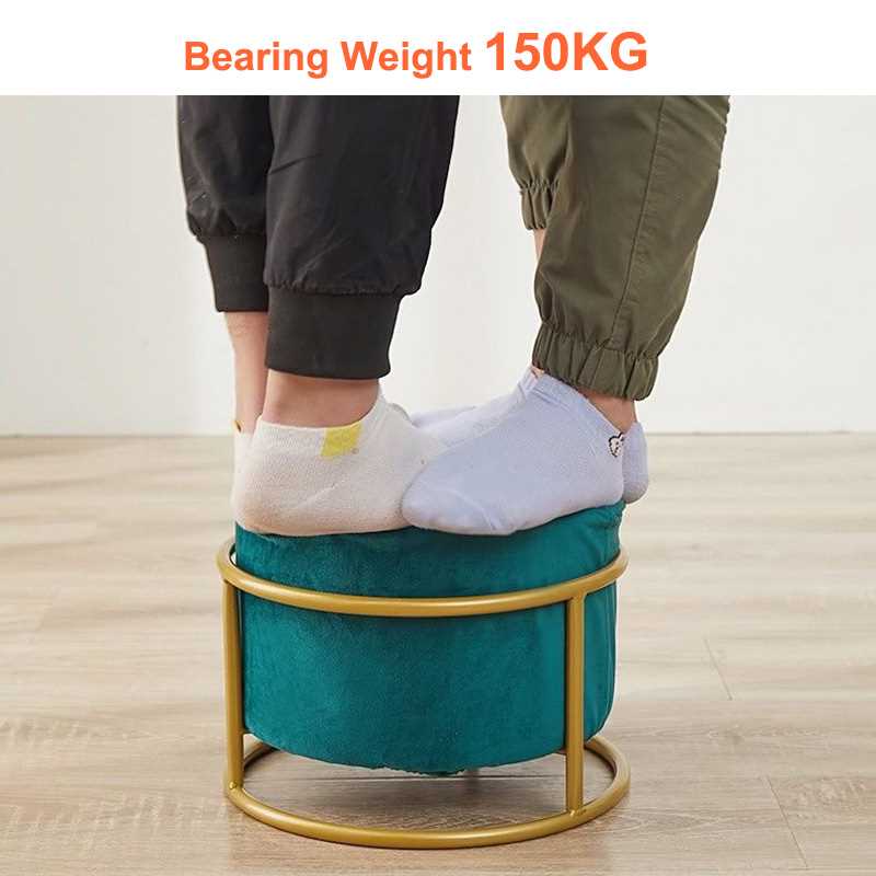 Height Adjustable ! Nordic Luxury Living Room Stool Flannel - 图3