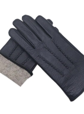 Winter Men's Deerskin Gloves Wrist Fashion New Genuine Deers