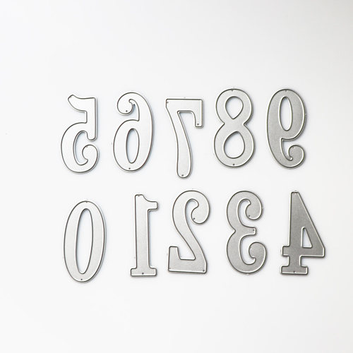 Big Digital Set Die Cut Numeral Metal Cutting Dies Stencil S - 图0