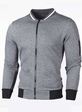 MRMT 2022 Brand New Men's Plaid Sweatshirts Zipper Men Sweat