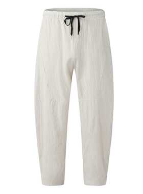 Men's Setwear Pants Fashion Large Size Loose Cotton Linen Sw