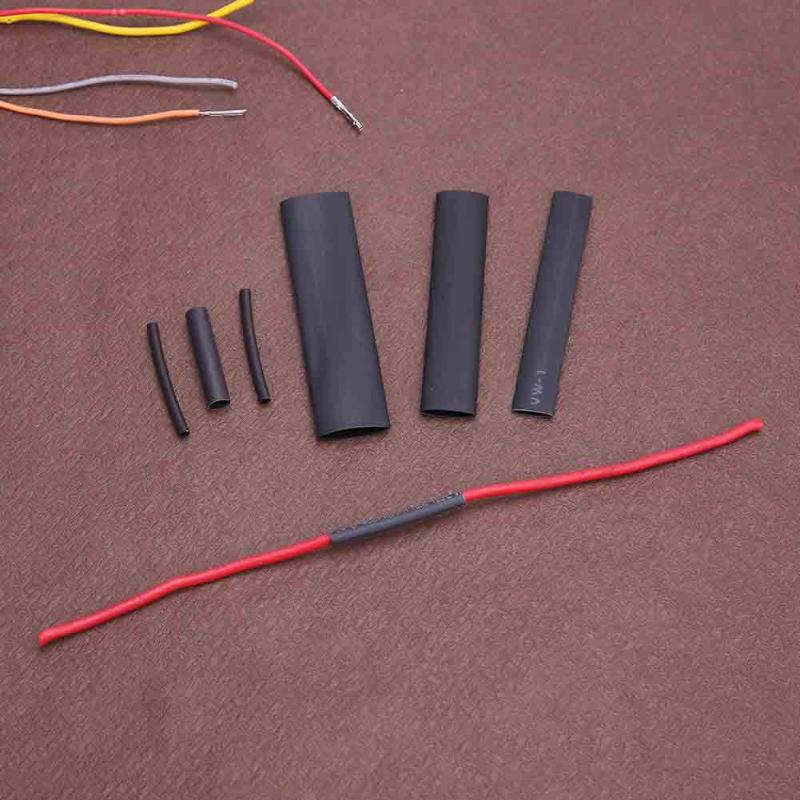 127pcs Black 40/80mm 2:1 Insulation Heat Shrink Tubing Cable - 图0