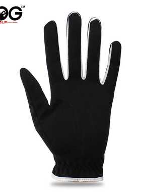 Pack of 10 PCS Men's Golf Gloves Breathable Black Soft Fabri