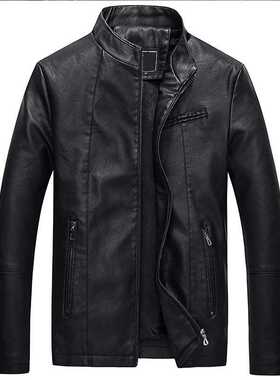 Leather Jacket Men Motorcycle Men's PU Jackets lack Coats A