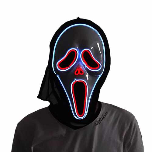 Plastic Scream Mask Horror Movie Scary Full Face Halloween P - 图3