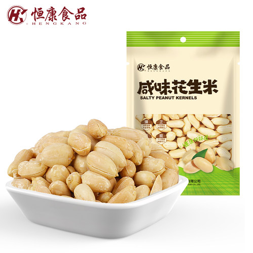 恒康食品 咸味花生米155g袋装 熟花生仁坚果零食休闲小吃批发 - 图3