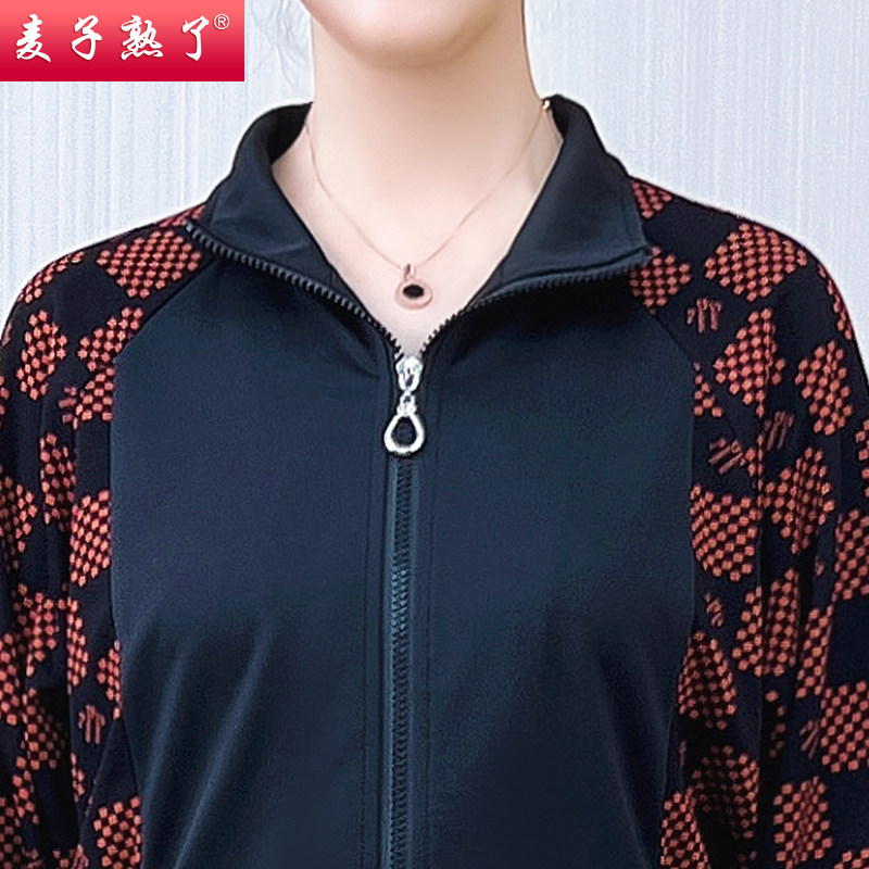 妈妈运动服套装春秋洋气阔太太卫衣 麦子熟了中老年女装