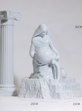 水瓶座陶瓷装饰现代客厅艺术摆件