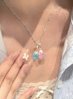 首饰少女钻链可串beads珠锁骨链
