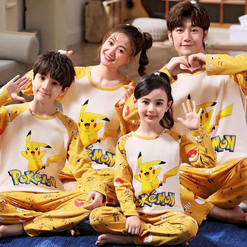 姐弟装纯棉长袖哥哥弟弟亲子装睡衣 甜雪妮睡衣/家居服套装