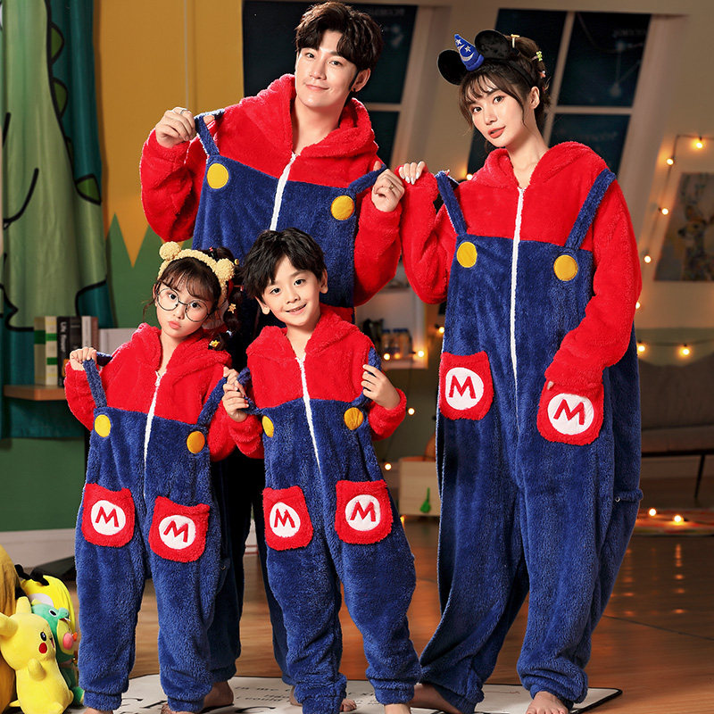 龙猫男女中大童哈衣冬季宝宝睡衣 甜雪妮睡衣/家居服套装