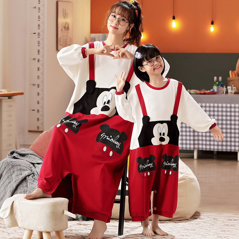 女孩春秋款连身长袖3-13岁纯棉睡裙 甜雪妮睡裙