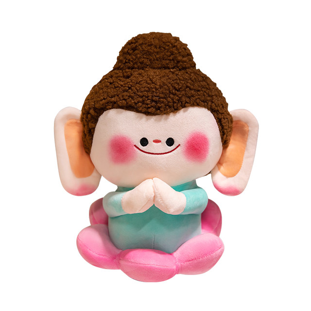 Lotus Heshi Little Buddha Trailer Plush Keychain