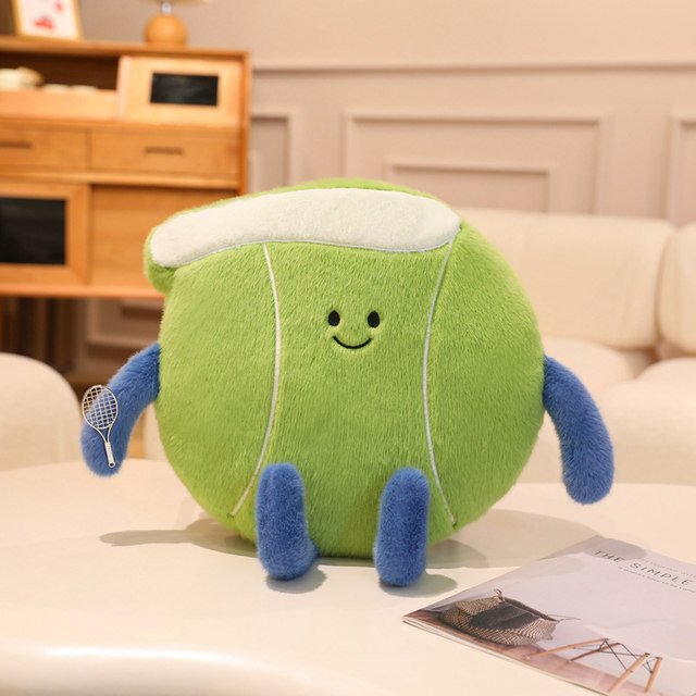 Creative Tennis Racquet Pillow Plush Toy Doll Doll Rag Doll Sports Ball Pillow Court Gift
