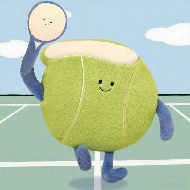 Creative Tennis Racquet Pillow Plush Toy Doll Doll Rag Doll Sports Ball Pillow Court Gift