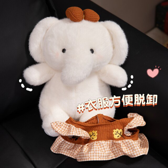 Amblin Elephant Doll Cute Plush Elephant Doll Soothing Rag Doll Children Hold Sleeping Birthday Gift