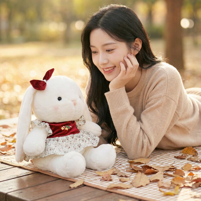 Genuine Autumn Manduo Bunny Doll Cute Doll Plush Toy Soothing Rag Doll Children's Birthday Gift for Women