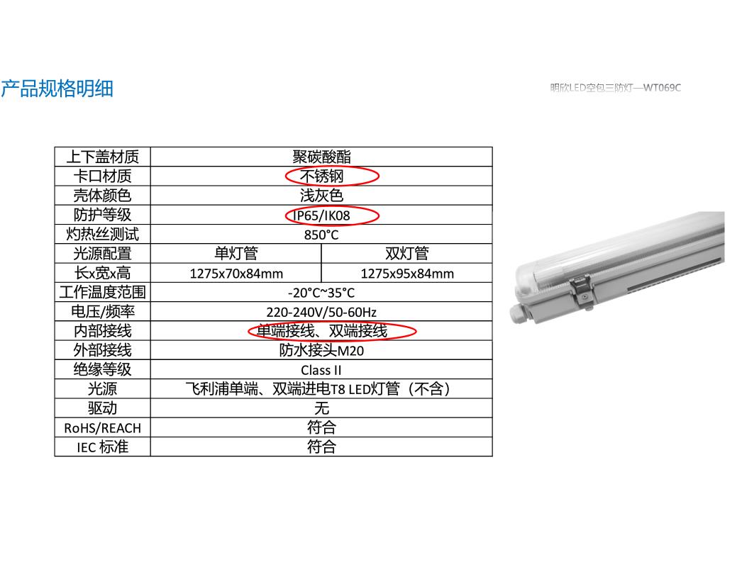 飞利浦LED三防灯WT069C防水防潮0.6米1.2米 8w16w18w不锈钢PCIP65 - 图0