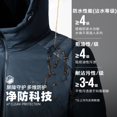 361净防羽绒服男装2025冬季男款连帽加厚保暖短羽绒服三防外套男