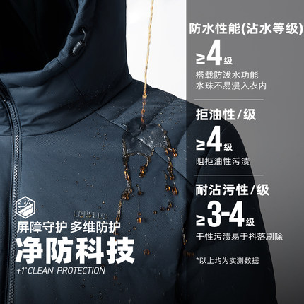 361净防羽绒服男装2025冬季男款连帽加厚保暖短羽绒服三防外套男