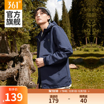 361 Degrees Sportswear Mens 2023 Autumn Winter New Running Fitness Shuttle windproof Lianhood Mens jacket man