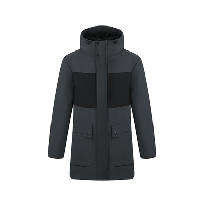 361雨屏科技中长款羽绒服男装2025冬季男士加厚保暖连帽运动外套