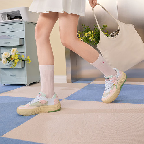 361花园鞋女鞋秋冬透气运动鞋2025新款鞋子厚底休闲鞋百搭板鞋女 - 图2