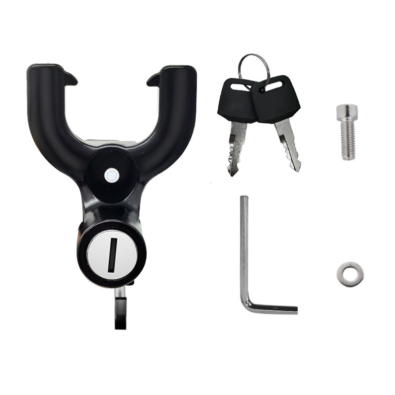 Electric vehicle helmet lock hook made of aluminum alloy and durable