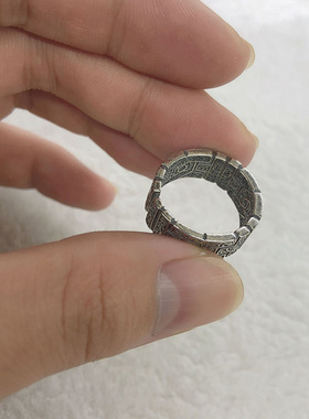 新品设计古风复古唐草纹戒指小众