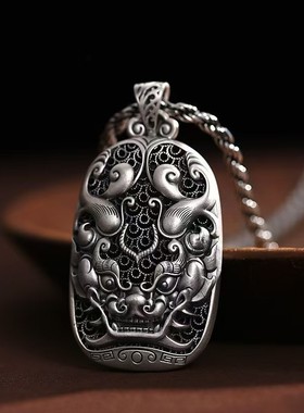 新款貔貅吊坠复古国风手工编织绳