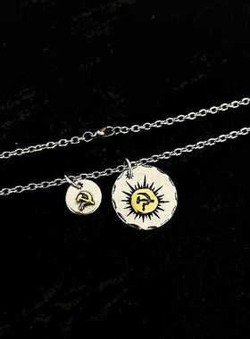 个性圆牌嘻哈复古锤子硬币泰银