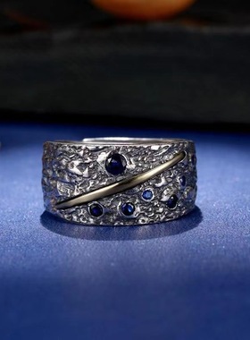 新品新款星空戒指单身霸气潮人个