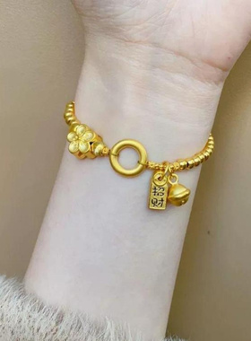 新款招财桃花铃铛手链精致时尚复