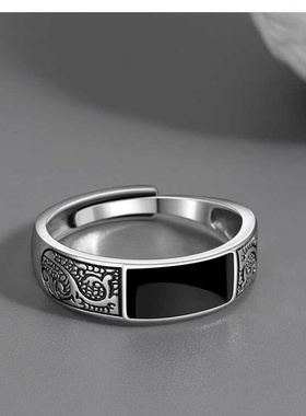 925纯银戒指男新款潮牌百搭高级