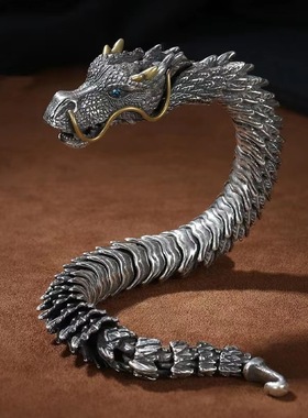 S925泰银龙骨高级感手环银饰品