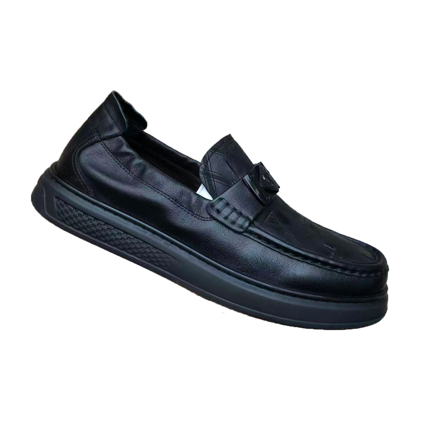 单层真皮男鞋春季一脚蹬懒人乐福鞋商务休闲软底百搭舒适豆豆鞋男,淘宝优惠券,粉丝福利购,淘宝优惠卷