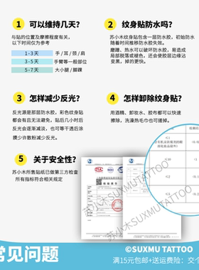 苏小木 | 落英缤纷 蝴蝶纹身贴防水女持久逼真音乐节甜酷 一份2张