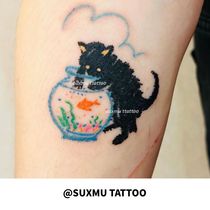 Su Xiaobi -- The tattooed joint section of kitty cute colorful advanced sense tattooed with waterproof female lasting