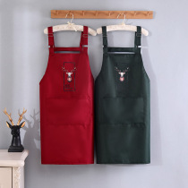 Custom Hood Clothing Fashion Home Daily Kitchen Waterproof Oil Proof Adjustable Apron Adult Han Style Apron Nepotism Red