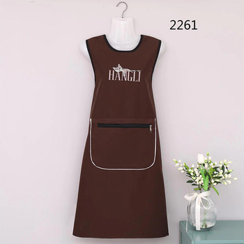 ຜ້າກັນເປື້ອນແບບ Vest-style waterproof and oil-proof family dirty-resistant kitchen cooking fashion fashionable adult apron Korean style French